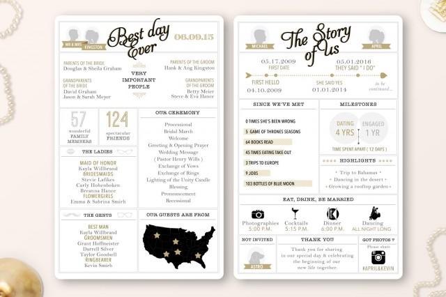 Printable Infographic Wedding Program Customizable 2481030 Weddbook