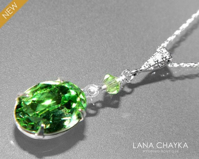 light green crystal necklace