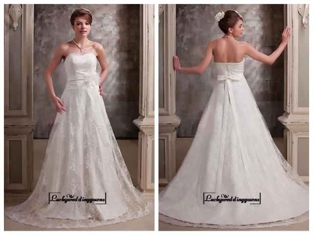 Alluring Satinandlace A Line Sweetheart Neckline Natural Waistline Wedding Dress 2483674 Weddbook 3645