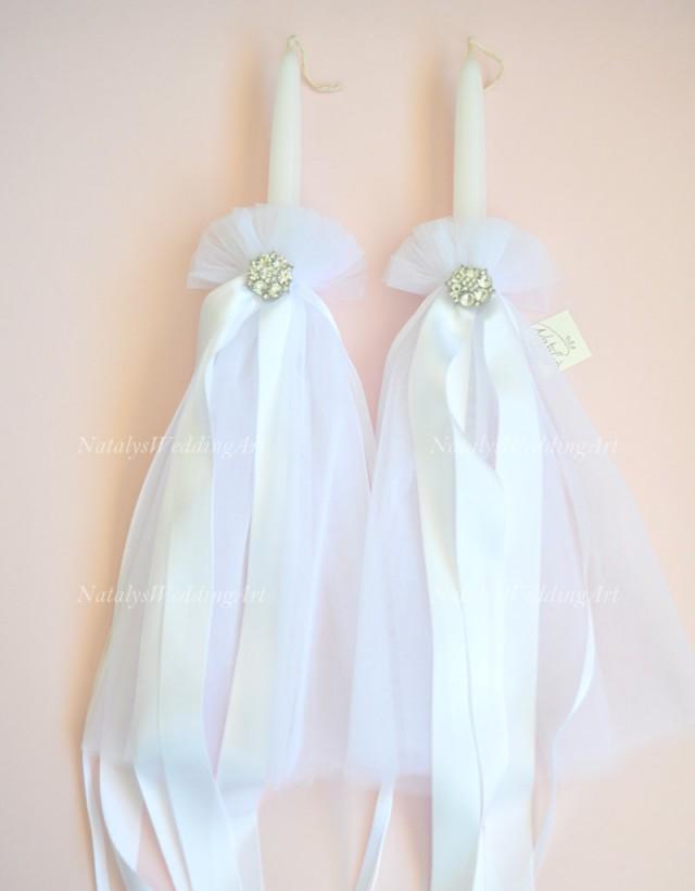 Wedding Lampathes Orthodox Candles Greek Wedding Lambades White Or