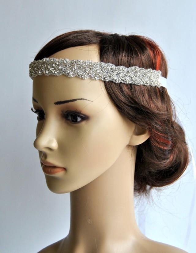 1920s Flapper Headband Rhinestone Headband, Wedding Headband