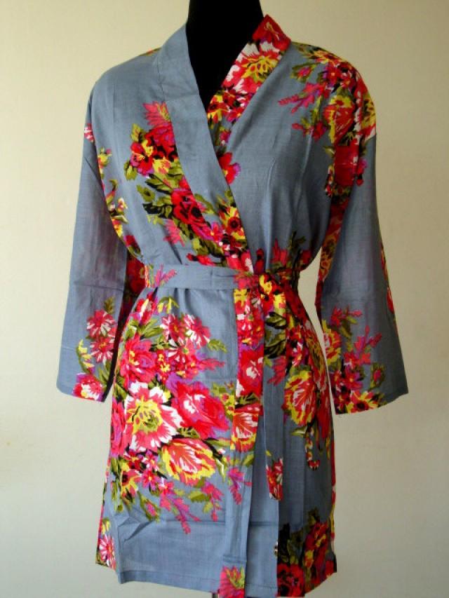 DD6 Bridesmaid Gift Robe Kimono Robe, Bridal Party Gift, Bath Robe