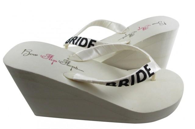 bridal wedge flip flops