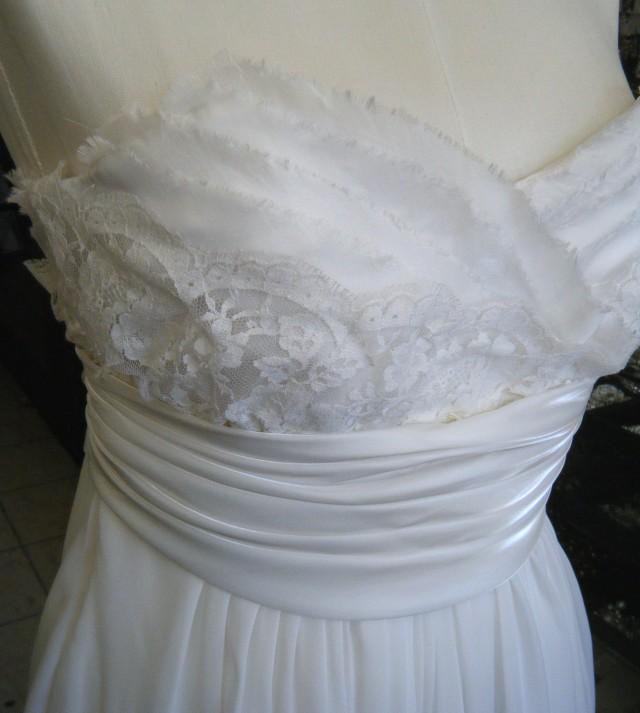 Clearance Sale Fun Antique Lace Chiffon Short Wedding Dress
