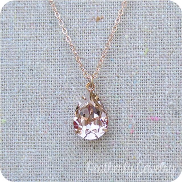 Swarovski Blush Pink Teardrop Crystal 