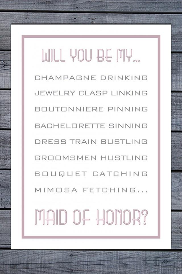 Will You Be My Maid Of Honor Card Will You Be My Maid Of Honor Invitation Will You Be My