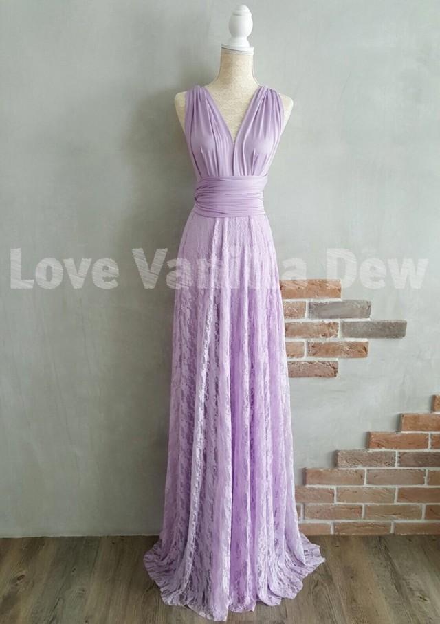 lilac lace bridesmaid dress