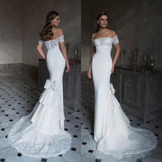 Sexy 2016 Lace Mermaid Wedding Dresses White Fitted Bodice Spring sexy-2016-lace-mermaid-wedding-dresses-white-fitted-bodice-spring