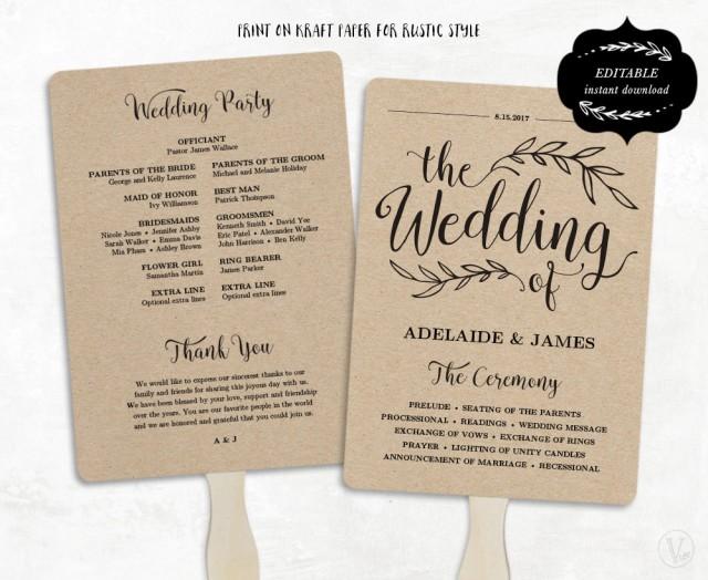 Free Printable Wedding Program Templates Word