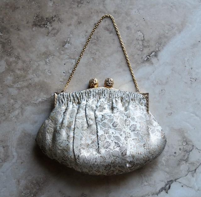 Silk Brocade Clutch Purse Formal Evening Bag Wedding Clutch Handbag