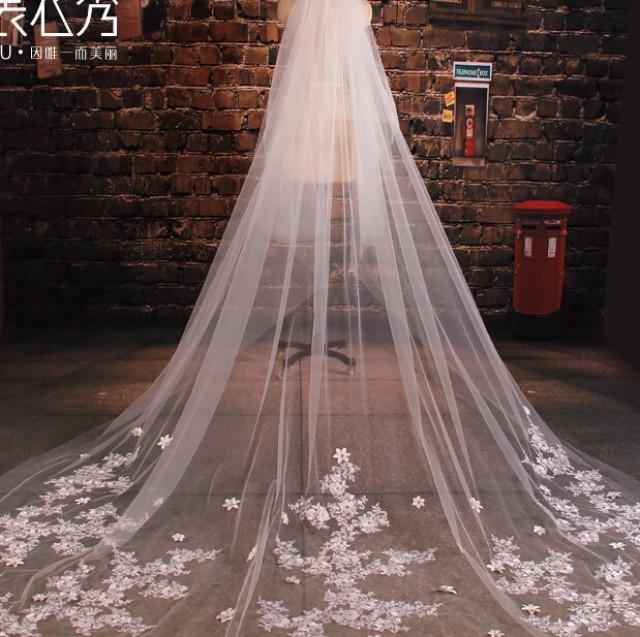 off white wedding veil