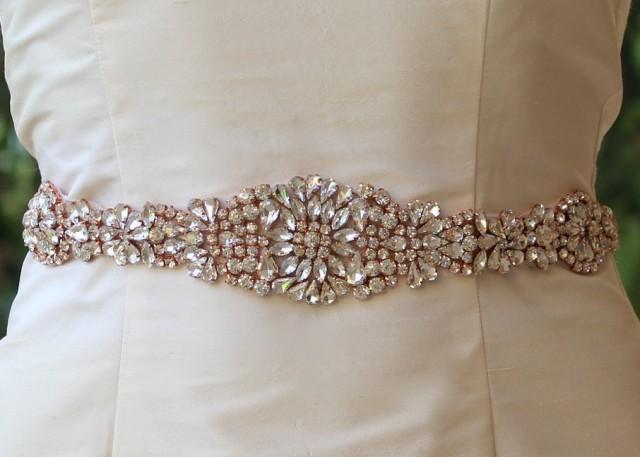 blush wedding belt