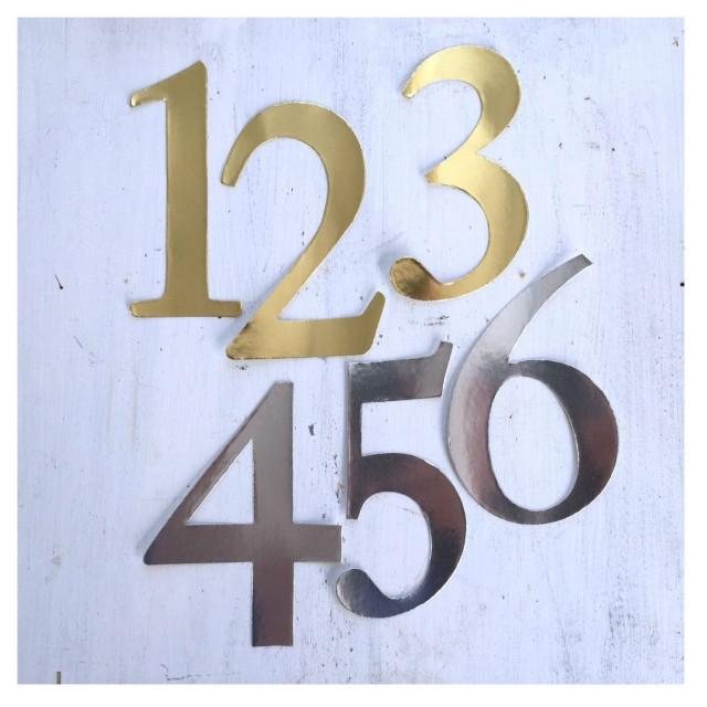 Gold Or Silver Number Stickers Wedding Table Numbers Craft Numbers 