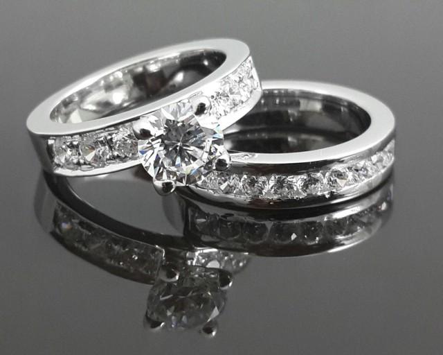 Jewelry 2ct Sterling Silver Bridal Set 2498250 Weddbook