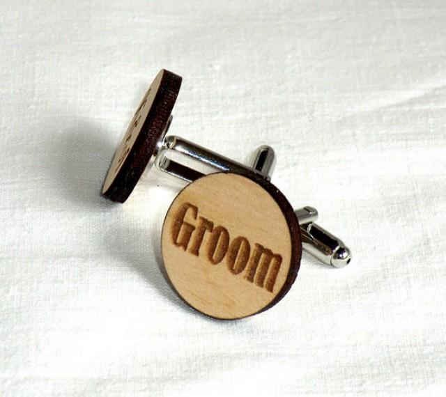 Personalized Wooden Cufflinks Groomsmen Gift Groom Gift Cuff Links Wedding Cufflinks Wedding