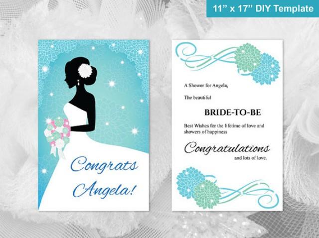 Diy Printable Bridal Shower Congratulations Card 2498925 Weddbook 9300