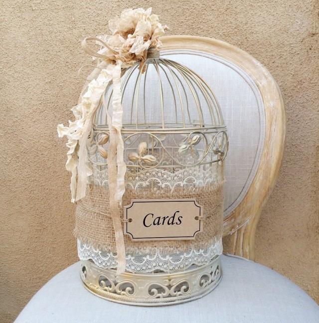 bird cage card holder