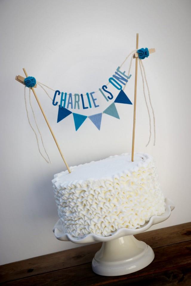 Personalized Cake Banner, Personalized Cake Topper, Birthday Cake