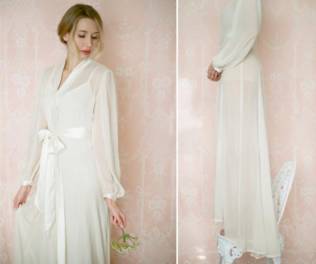 long chiffon robe