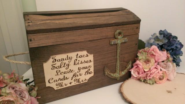 Beach Wedding Card Box Anchor Wedding Reception Card Box Nautical