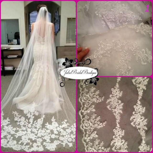 bridal hair cathedral veil