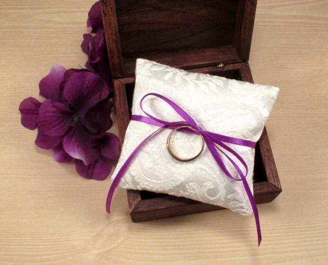 Mini Ring Pillow, Small Wedding Ring Pillow, Ring Bearer Box Pillow