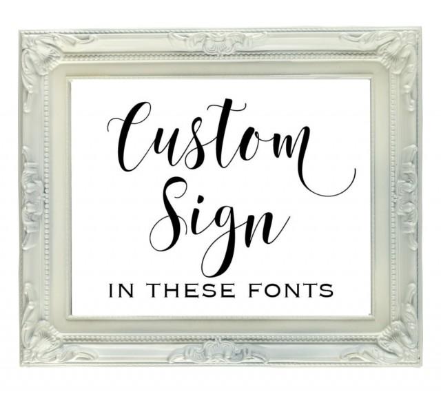 Custom Sign, DIGITAL FILE, 8x10 Printable Wedding Or Party Sign ...