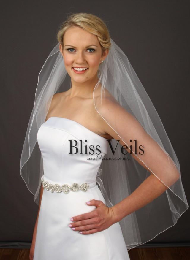 Bridal Veil Fingertip Length Wedding Veil Ivory Veil 2504884 Weddbook 