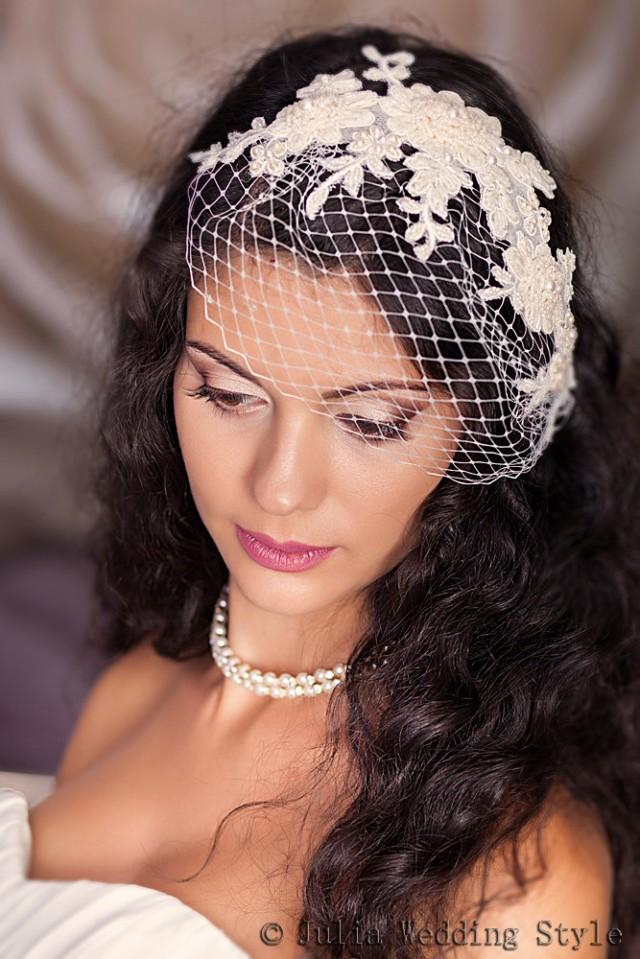 bridal blusher veil ivory