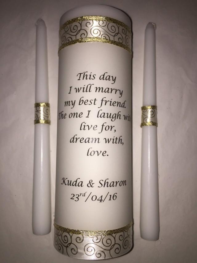 personalized unity candle set