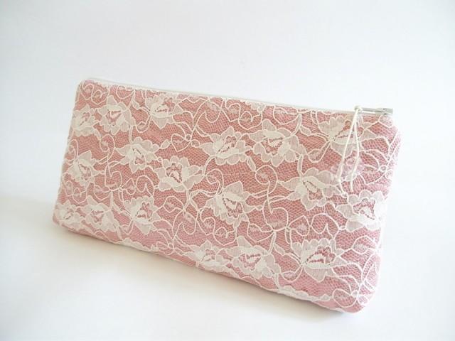 salmon pink clutch bag