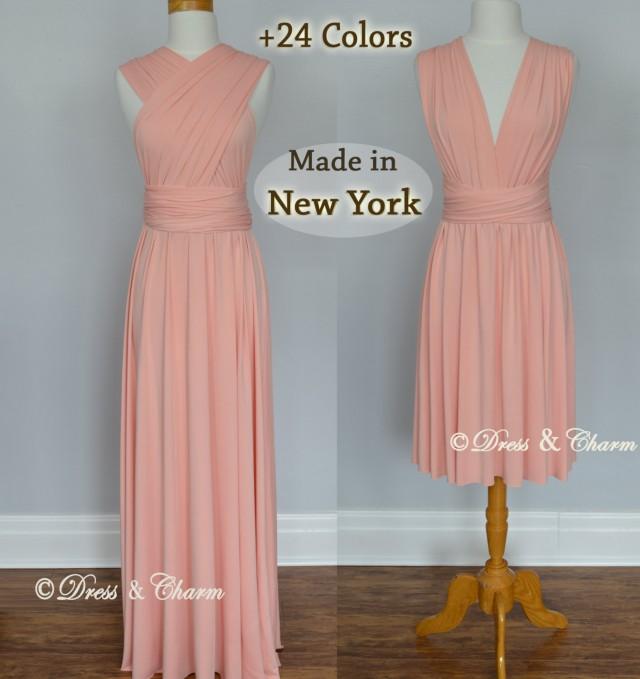 light peach infinity dress