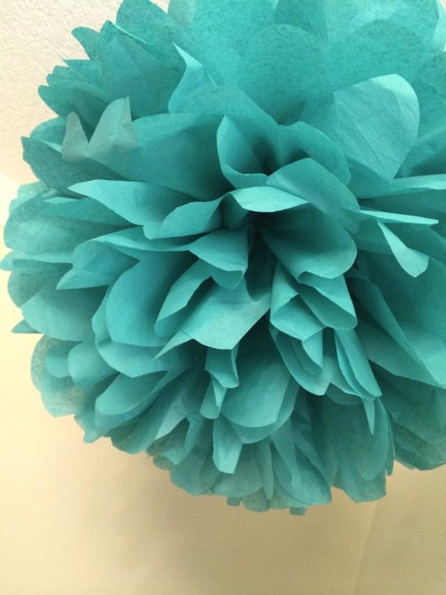 SEA GREEN / 1 Tissue Paper Pom / Wedding Decorations / Wedding Poms