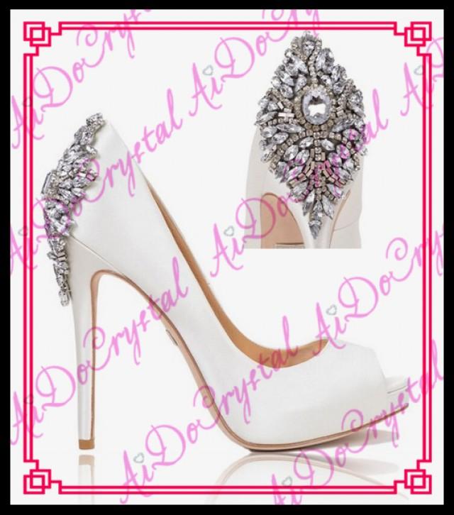 white high heels with diamonds