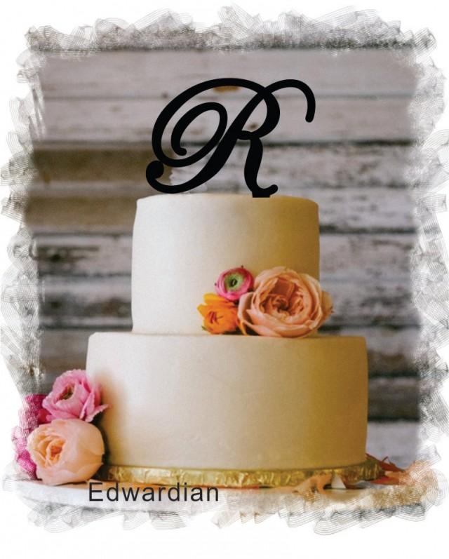 Monogram Wedding Cake Topper 5 Or 6 Beautiful Single Monogram Letter Cake Topper Special