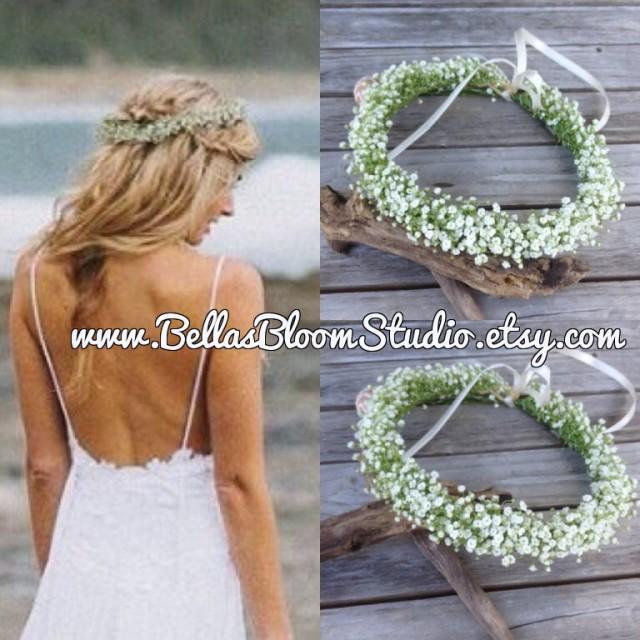 fresh flower bridal headdresses