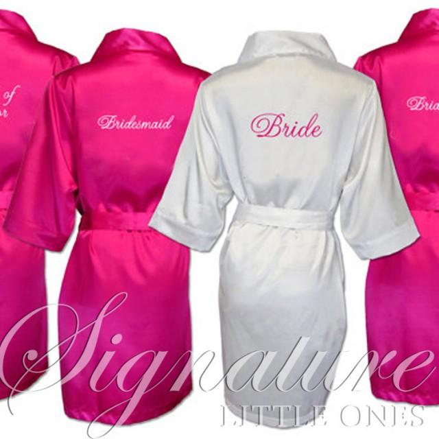 pink bride robe