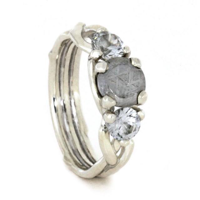 meteorite engagement ring