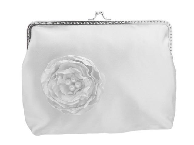 white shoulder clutch bag