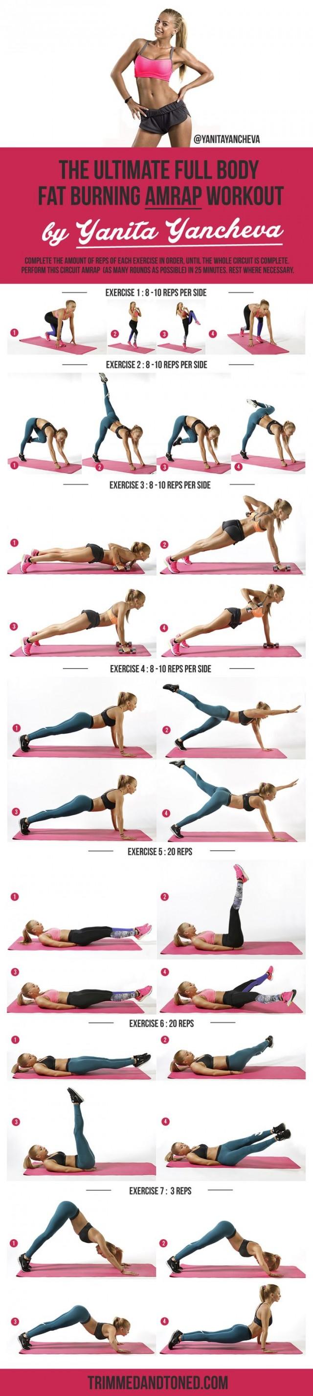 Amazing Full Body Fat Burning AMRAP Workout Yanita Yancheva! 2510916