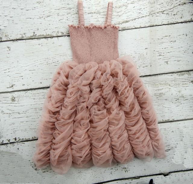 vintage rose flower girl dress