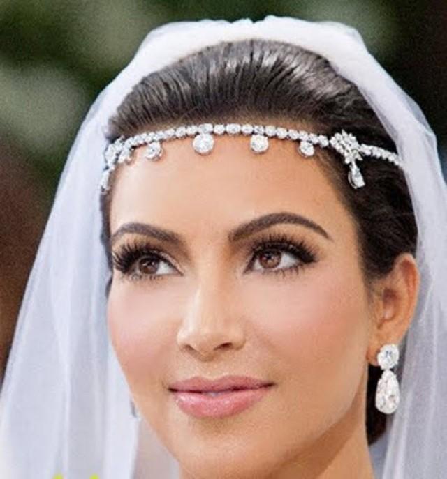 SALE, Kim Kardashian Headpiece - Bridal Headband, Wedding Headband