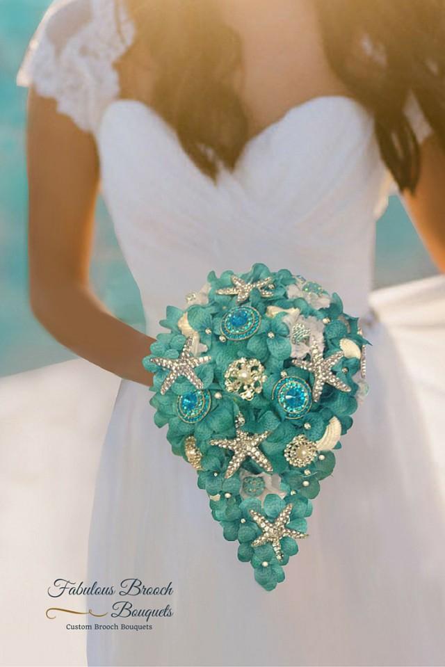 Brooch Bouquet Beach Bouquet Destination Wedding Bouquet Beach