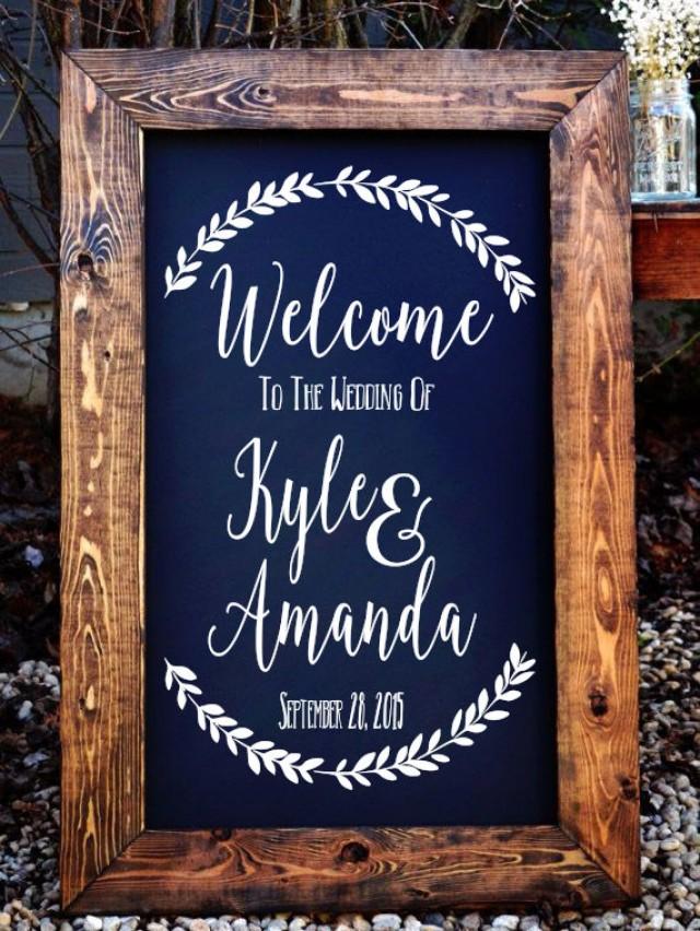 Welcome To The Wedding Of Decal // Stencil Decal // Wedding Decor ...