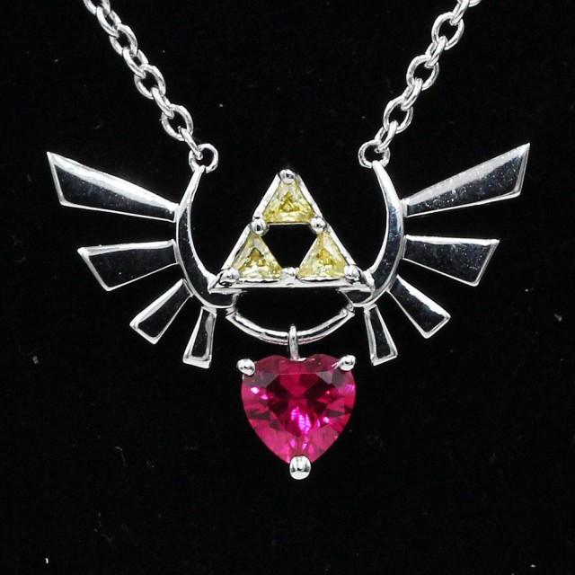 Deluxe Customizable Legend Of Zelda Hyrule Crest Necklace Wedding Heart