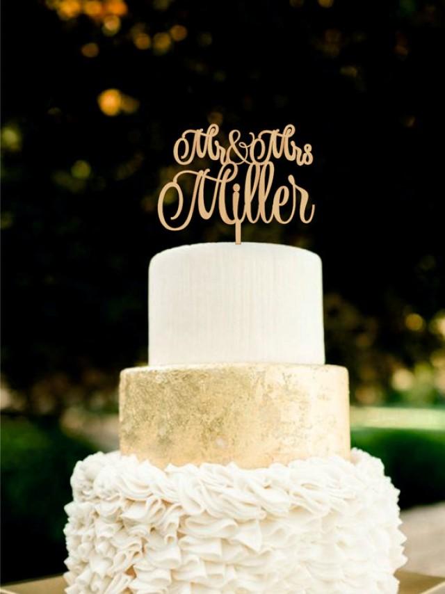 Wedding Cake Topper Mr Mrs Last Name Cake Topper Wood Wedding Topper Rustic Wedding Cake Topper 