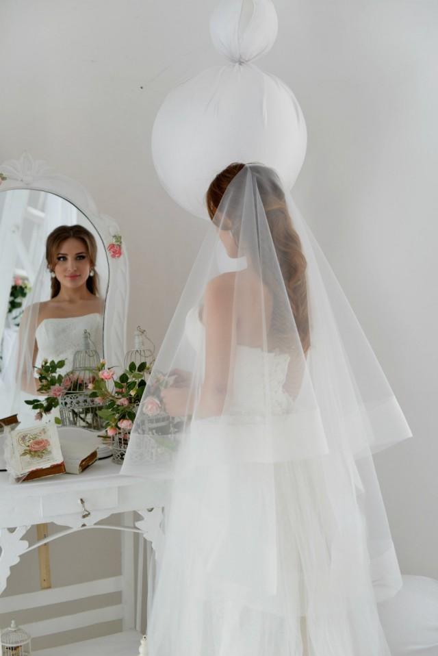 Horsehair Trim Veil Waltz Length Veil Circle Veil Blusher Veil