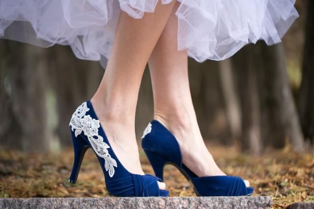 Wedding Shoes - Blue Bridal Heels, Blue 
