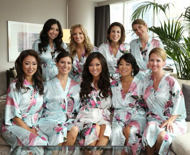 set of 9 bridesmaid robes
