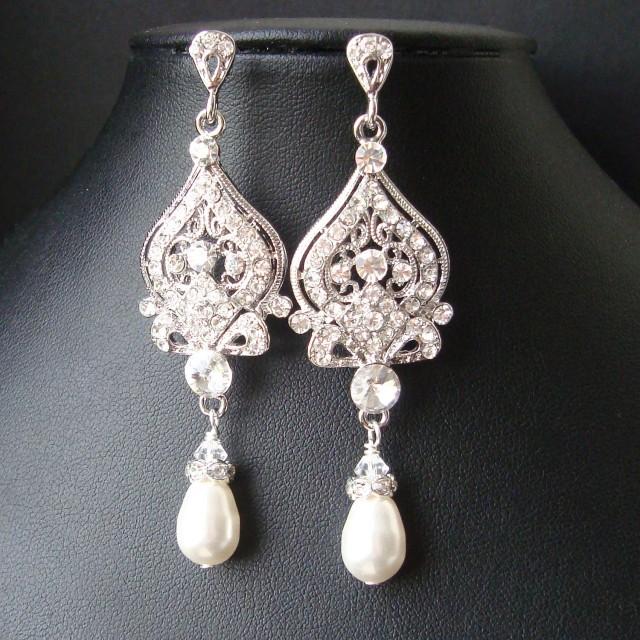 chandelier pearl earrings for wedding
